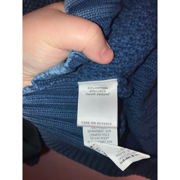 NWT L.L. Bean blue Fisherman sweater size XXL Mens could fit an XXXL Womens - Picture 3 of 6